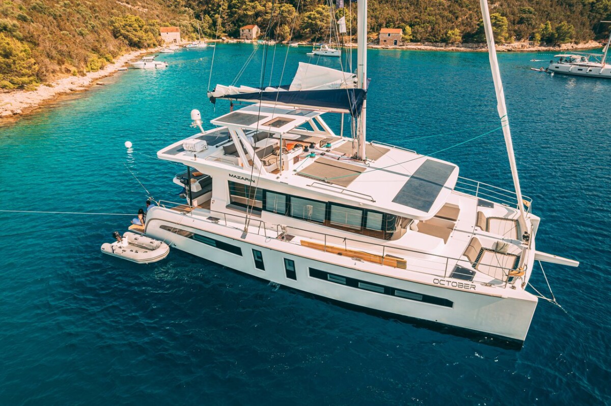 Mazarin 55 sailing catamaran cruising near Phuket