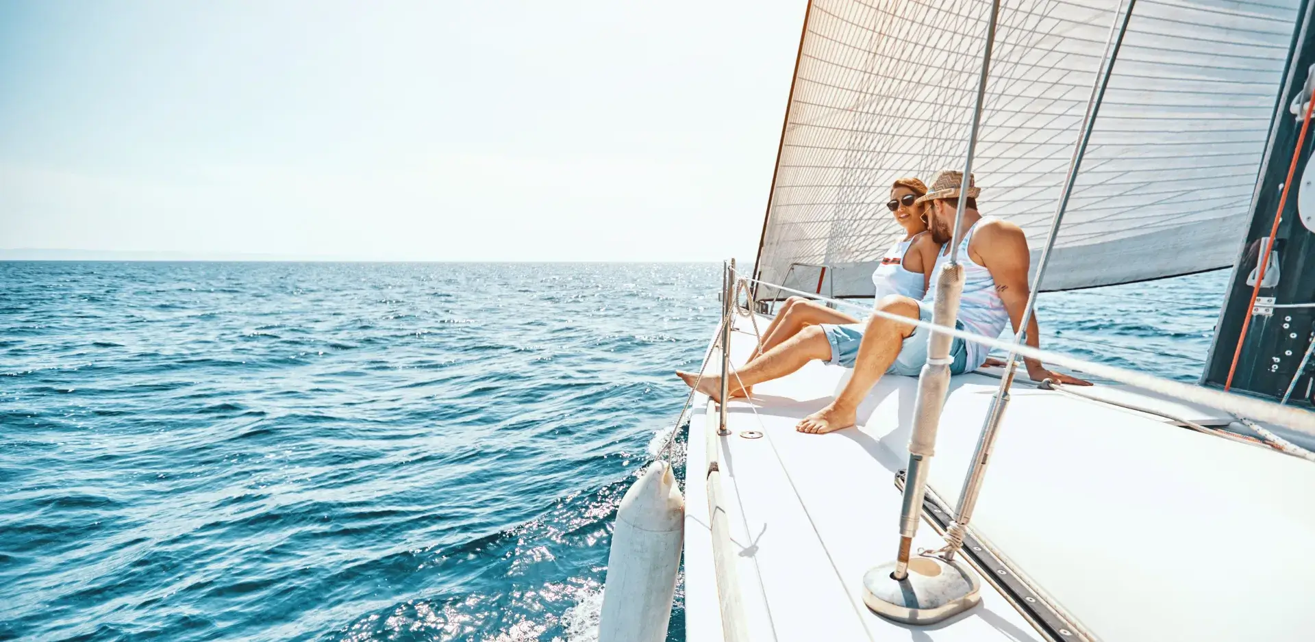 Luxury yacht cruising in the Andaman Sea