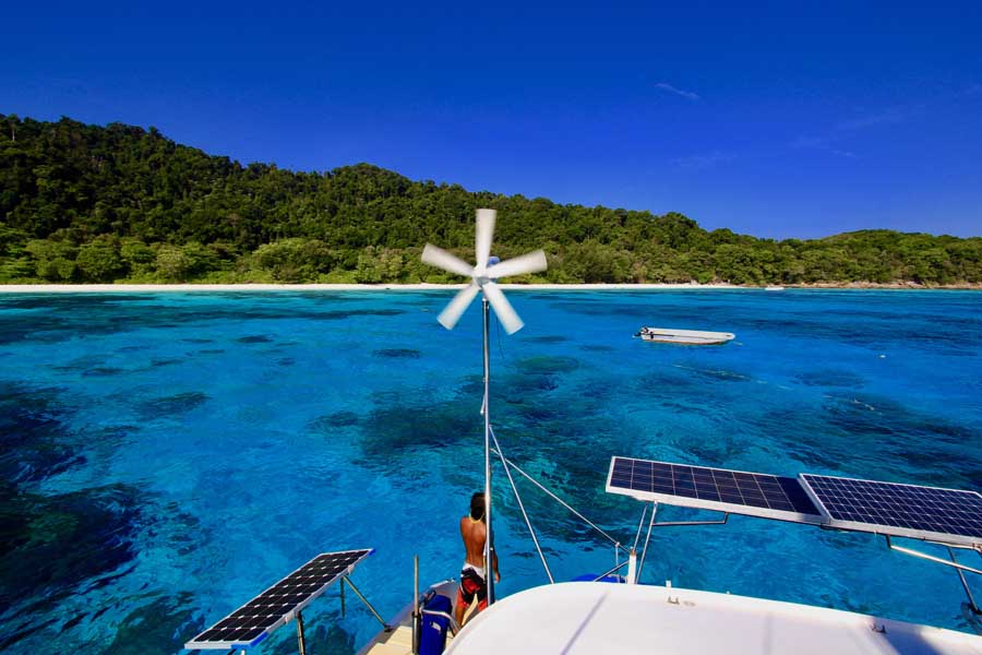 Secluded bay with white sand and clear water at the Surin Islands